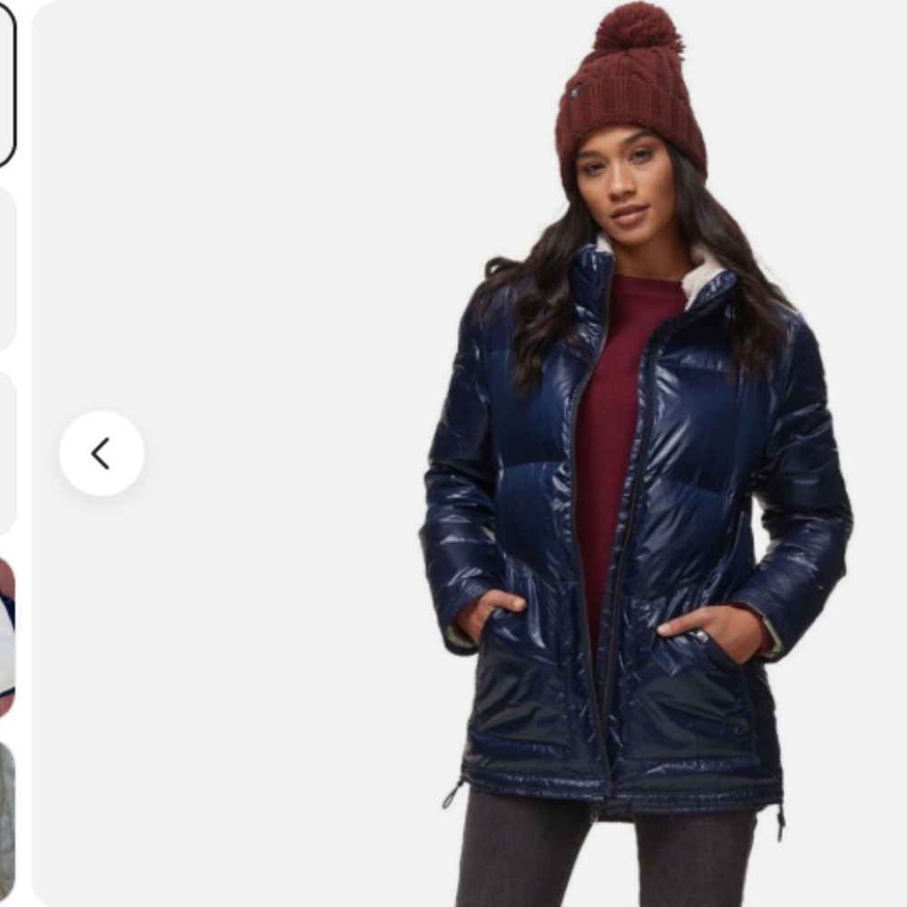 Carve Designs Anchor Portillo Navy Down Puffer Jacket XS